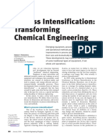 Process Intensification: Transforming Chemical Engineering: Rocess Esign Rends