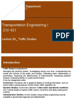 Transportation Engineering I CIV 421