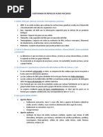 Cuestionario de Repaso Acidos Nucelicos