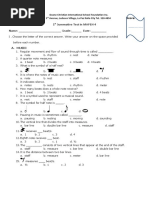 !ST Summative Test in MAPEH 4