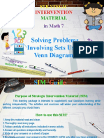 Solving Problems Involving Sets Using Venn Diagrams G7 SIM