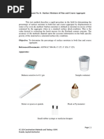 Experiment No. 6: Surface Moisture of Fine and Coarse Aggregate Discussion