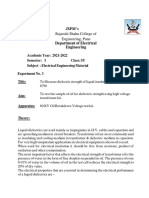 Expt 3 - EEM - Dielectric Strength of Liquid Insulating Material