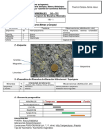 Descripcion de Muestras Geologicas