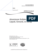 Aluminum Sulfate - Liquid, Ground, or Lump: AWWA Standard