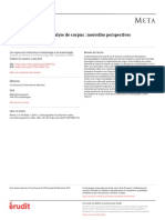 La Lexicographie Et L'analyse de Corpus