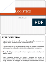 Logistics - Module 1