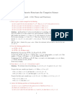 CS F222: Discrete Structures For Computer Science: Tutorial - 4 (Set Theory and Functions)