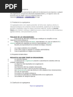 Elaboración de Organigramas y Formatos para La Captura de Información