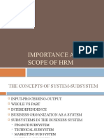 Imp and Scope of HRM