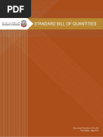 Standard Bill of Quantities