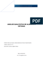 Análise Qualitativa de Cetonas e Aldeídos