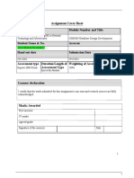 Assignment Cover Sheet Qualification Module Number and Title