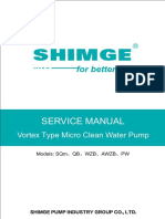 Service Manual: Vortex Type Micro Clean Water Pump