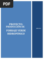 Proyecto Producción de Forraje Verde Hidropónico