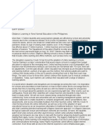 Shane G. Francisco STEM-1107 Ma'am Rosalia Gaddi Eapp Essay Distance Learning in New Normal Education in The Philippines