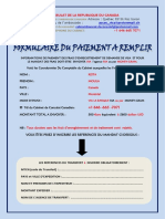 Formulaire de Paiement D'enregistrement À Remplir