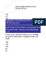 What Is The Prefix Length Notation For The Subnet Mask 255.255.255.224?