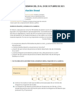 Actividades de La Semana Del 25 Al 29 de Octubre de 2021 Matemáticas Segundo Grado