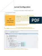 SAP Cash Journal Configuration