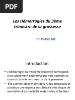 Les Hémorragies Du 3ème Trimestre de La Grossesse