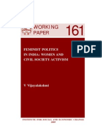 Working Paper: Feminist Politics in India: Women and Civil Society Activism