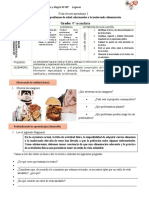 Ficha de Autoaprendizaje 3 Leemos Sobre Problemas de Salud Relacionados A La Inadecuada Alimentación