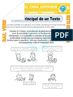 Idea Principal de Un Texto para Sexto de Primaria