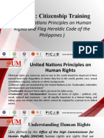 Lesson 1 Citizenship Training United Nations Principles On Human Rights and Flag Heraldic Code of The Philippines