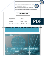 Ec8562 Digital Signal Processing Laboratory 1953309632 Ec8562 Digital Signal Processing Lab