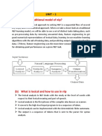 (A) What Is Traditional Model of NLP?: Unit - 1