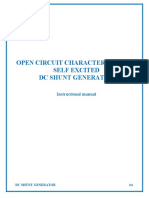 Open Circuit Characteristics of Self Excited DC Shunt Generator