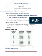 Chapter Two Text/Document Operations and Automatic Indexing Statistical Properties of Text