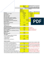 Date of Valuation: Default Assumptions