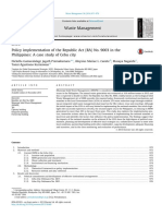 Policy Implementation of The Republic Act (RA) No. 9003 in The Philippines