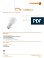 Led Star Clas A 60 FR 7 W/2700K E27: Product Datasheet