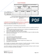 Sec 17 - H & S Appointment