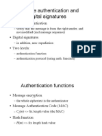 Message Authentication and Digital Signatures