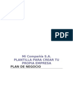 Plantilla Plan de Negocios