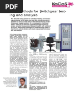 New Methods For Switchgear - Test and Analysis