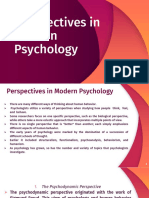 Perspectives in Modern Psychology