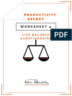 The Productivity Secret: Worksheet 4