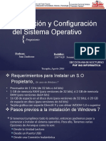 Instalación y Configuración Del Sistema Operativo