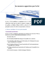 Les Principales Mesures Apportées Par La Loi 47 20