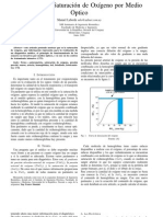 Medida de La Saturación Del Oxígeno Por Medio Optico