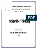 Scientific Thinking 2022