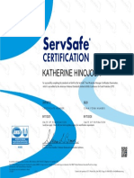 Servsafe Food Protection Manager Certification Hinojosa 8172021