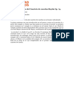 Analisis Critico Cuarteto de Cuerdas Haydn Op. 74.