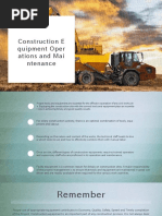 Construction Equipment and Maintenance