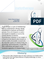 Kinetotherapy: Student: Shady Abo Hamad Group:M1653 Date:08.11.2021